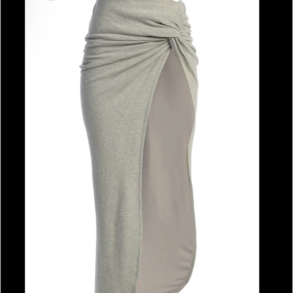 🆕JLUXLABEL GREY TAKE YOU THERE MAXI SKIRT SIZE: SMALL NWT - Picture 7 of 16